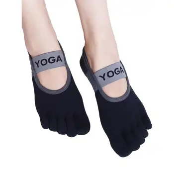 1 Pereche de Femei Fata de Cinci Degetul Șosete Scurte Cu Curea anti-alunecare Respirabil de Fitness, Yoga, Pilates Deget de la picior Ciorapi Ciorapi Cu Degetele de la picioare