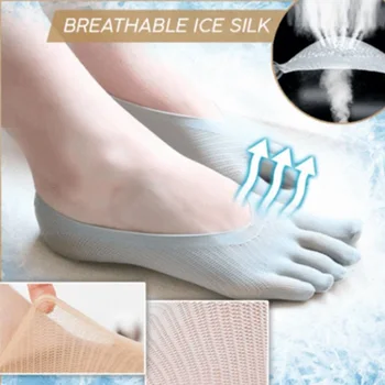 1 Perechi Cinci Degete Glezna Șosete Sport Invizibilitate Unisex Ochiurilor De Plasă Respirabil Modelarea Anti Frecare No Show Socks Cu Degetele De La Picioare Vara