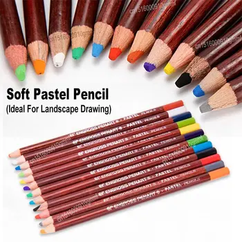 12buc Set Moi Colorate Creioane Pastel 4.0 mm Duce Mâner de Lemn Pentru Pielea Nuanțe Portret, Peisaj, Artă, Desen Schiță Graffiti