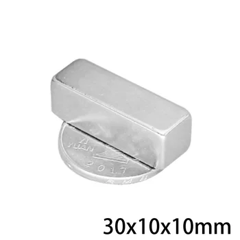 1~20BUC 30x10x10 mm foarte Puternic Foaie de pământuri Rare Magnet 30x10x10mm Bloc Dreptunghiular Magneți din Neodim Magnet N35 30*10*10 mm