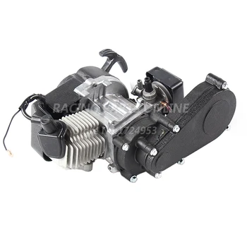 2 timpi Plastic 49CC Motor Trage E Start 13MM Carburator Plastic pentru Mini Moto Pocket ATV-uri Quad, Buggy Dirt Pit Bike