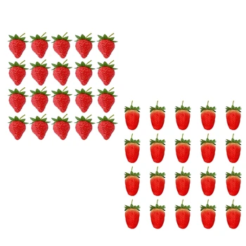 20 De Bucati De Capsuni Artificial, Fals Fructe Căpșuni Fotografie Prop Bucătărie Acasă Cabinetul De Partid Ornament