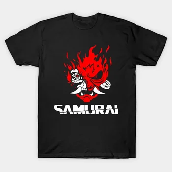 2021 Bărbați/Femei Vara Negru Stradă de Moda Hip Hop Samurai T-shirt din Bumbac Tricouri cu Maneci Scurte Topuri