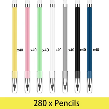 280Pcs Inkless Creion Nelimitat Scris Nu cu Cerneală HB Creion Schiță Instrument de Pictură Scoala Rechizite de Birou Cadou pentru Copil de Papetărie