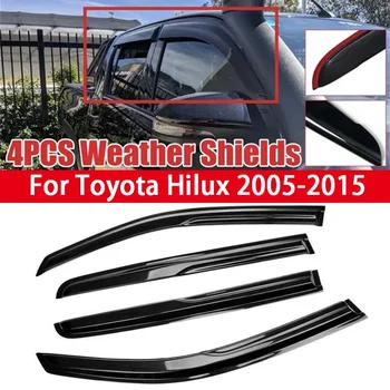 4BUC Masina Geam Lateral Deflector Soare Vreme de Ploaie Scut pentru Toyota Hilux 2005-2015