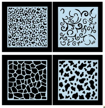 4buc Leopard de imprimare de Stratificare Șabloane pentru Diy album/album foto Decorative Relief colorat,pictura stencil,decor acasă