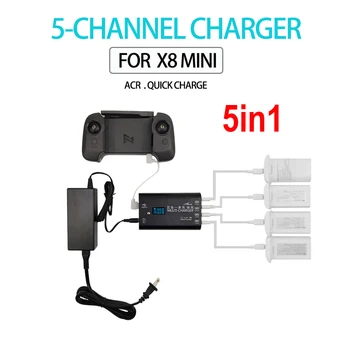 5 în 1 Portabil Încărcător Rapid mai Multe Adaptor pentru Fimi X8 Mini și Alte Similare Baterii, de Tip C Cablu Quadcopter Accesorii