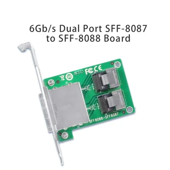6 gb/s Dual Port SFF-8087 la SFF-8088 Bord
