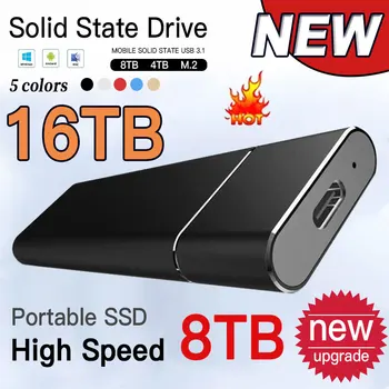 64TB Intern Solid state Drive USB 3.1 Tip C SSD 32TB 16TB Mini Hard Disk pentru Ultrabook, Desktop PC, Laptop, Mac, Windows