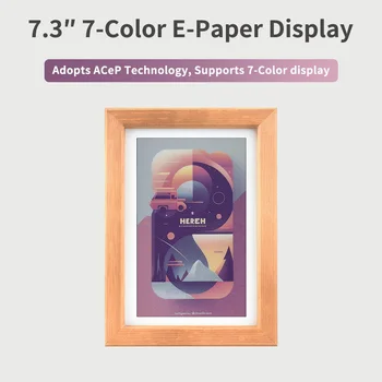 7.3 Inch As 7-E-Hârtie de Culoare Afișaj Rezoluție de 800x480 Raspberry Pi Pico Digitale Programabile Ecran cu Rama Foto