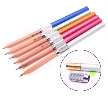 Aluminiu Creion Extender Creion Extensie Suport Portabil Creion Tija de Extensie Robust Suport de Creion Lengthener pentru Studenți