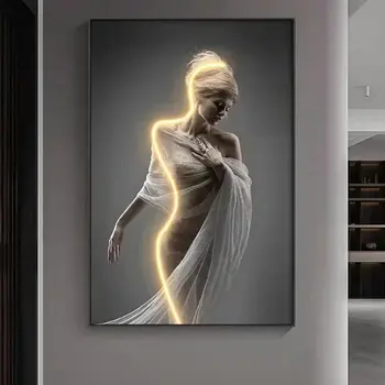 Arta modernă Caracter Luminos Pictura Interioara LED Lampă de Perete Pentru Intrare, Living, Dormitor, Noptiera Decor CX186DS