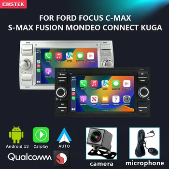 CHSTEK Android 13 Radio Auto Stereo Carplay de Navigare Pentru Ford Focus S-Max, C-Max Mondeo Galaxy Conecta Fiesta 2003-2011 Convers+