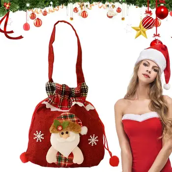 Cadou de crăciun Doll Saci portabile Drăguț Mos craciun om de Zapada Papusa de Depozitare Sac de Pânză groasă de sac Mos craciun Cadouri Pungi Reutilizabile Tesatura Goody Bag