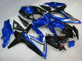 Caroserie kit pentru Suzuki mucegai de injectare plastic carenajele GSXR600/750 08 09 10 albastru negru carenaj kit GSXR750 2008 2009 2010 IY08