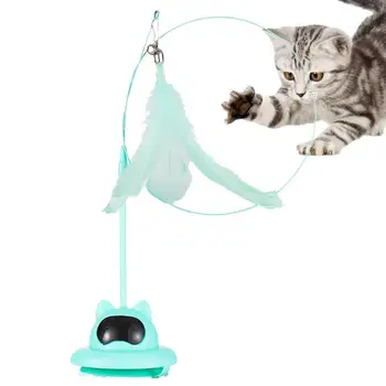 Cat Pene Teaser Stick Retractabil Cat Pene Jucarii Cu Ventuza Reglabil Pe Înălțime Și Înclinare Interactiv Pisica Pentru Interior