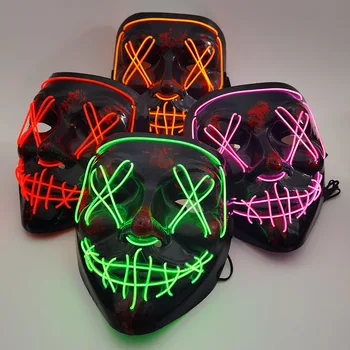 Cosmask Nunta Neon Masca Led Masque Masca Bal Mascat Măști Lumina Să Strălucească În Întuneric Amuzant Măști De Cosplay Costum Consumabile