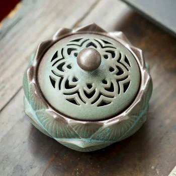 Creative Ceramica Lotus Gol Arzător De Tămâie De Interior Lemn De Santal Deodorant Disc Arzător De Tămâie Zen Mobilier Acasă