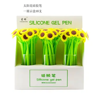 Creative Silicon Moale Pix Norocos Frunze De Floarea-Soarelui Panda Bamboo Pen