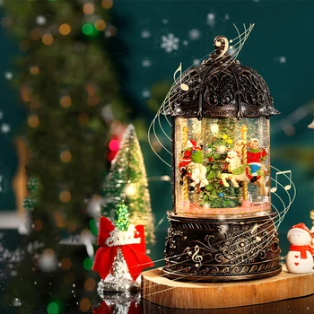 Crăciun Carusel Bătrân Copac Cutie Muzicala Minge De Cristal Music Box Zapada De Craciun, Cadouri Aniversare Pentru Copii Cadouri
