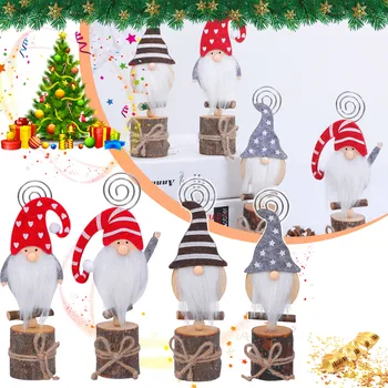 Crăciun Decoruri Rudolph Pălărie Fără Chip De Păpușă Siluete Miniatură De Pluș Crăciun Ornament Crăciun Din Lemn, Decoruri De Navidad