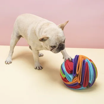 Câinele Adulmecă Mingea animale de Companie Puzzle Jucarii Pliabil Nas Mirosi Jucărie Crește IQ-ul Lent Distribuire Alimentator de Formare de Câine de Companie Jucărie Inteligenta