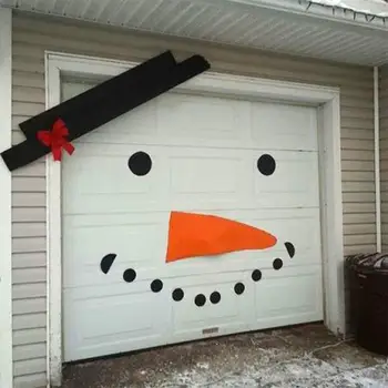 DIY de Crăciun, om de Zăpadă Decor de Ușă de Garaj Decoratiuni 16pc/set DIY om de Zăpadă Casă de Vacanță aer Liber Decor de Crăciun