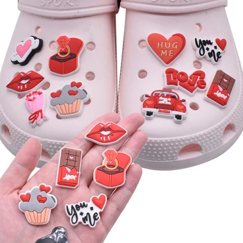 De Vânzare la cald 1buc PVC Nunta Valentine Accesorii pentru Crocs Farmece Femeile Saboți Catarama Copii Pini Pantofi Decor Blugi Mansete
