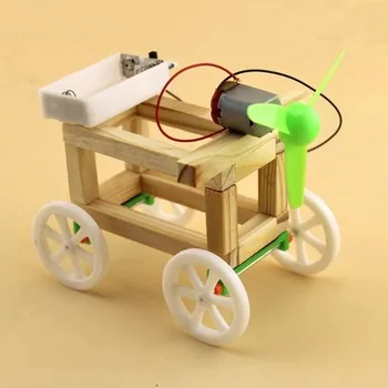 De predare a fizicii Mici, albe, volan din lemn, benzi de vânt filtru de educație kit părinte-copil jucărie handmade model de luare creative diy