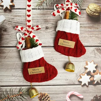 Decoratiuni de craciun Besson Ciorap de Crăciun Pandantive Decora Decorat Ușa Agățat de Cadouri într-O Atmosferă Festivă
