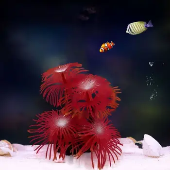 Decorative Artificiale Coral Simulare Silicon Rezervor De Pește De Apă Iarba Moale Fals Coral Planta Simulare Silicon Coral Peisaj