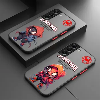 Desene animate Marvel Spider Man Caz de Telefon pentru Samsung Galaxy S10 S9 Plus S21 FE S20 Ultra S23 FE S22 Plus S23 Ultra Cool Mat Acoperire