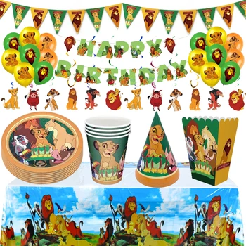 Disney Regele Leu Simba Petrecerea De Ziua Decor Tacamuri Set Cana Farfurie Cu Șervețel Banner Baloane Bratara Pentru Copii Băiat Copil De Dus