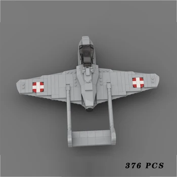 Echipamente militare DH100 1:35 Scară Avioane de Luptă MOC Bloc Asambla Modelul de Afișare Jucării, Cadouri pentru copii