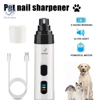 Electric Câine Unghiera pentru Unghii Câine Polizoare Reîncărcabilă USB de Încărcare animale de Companie de Unghii mașină de Tuns Gheare Pisica Cutter Pentru Caini Grooming