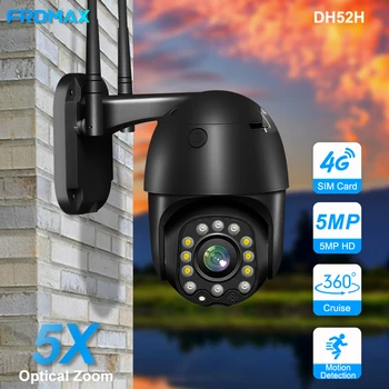 FRDMAX 4G Camera IP de Exterior 5MP FHD PTZ Zoom Optic 5X Dome Dimensiuni Mici Supraveghere CCTV Cam de Protecție de Securitate Camhi