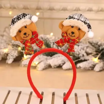Festiv Bentita Urs Decor Banda de Vacanță Festive Accesorii de Par Drăguț de Crăciun Benzi pentru Adulți Copii Cu Mos craciun