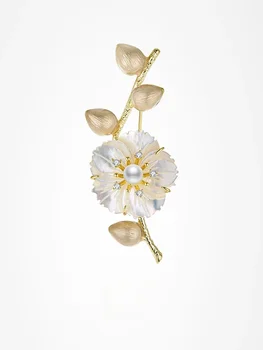 Flori De Hibiscus Brosa De Lux Corsaj Elegant Pin Sens De Design De Nișă Businese Costum Accesorii Cadou