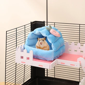 Hamster Pat Iarnă Animal Mic Cuib Cald Lavabil Confortabil Peșteră Caldă Ascunzătoare Pentru Bunny Gerbil Arici Sugar Glider 15 X 15 X 13cm