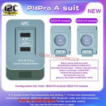 I2C P14PRO Programator Pentru IPhone 14 13 12 11 Pro X XS Max 8 7 6 5 IPAD NAND Serial, Scriere, Citire P13 HDD Instrument de Reparații de Eroare