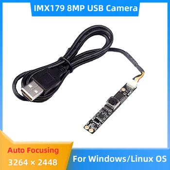 IMX179 USB Modulul Camerei foto de 8MP cu Auto Focalizare Fix-Focus 3264 x 2448 75° pentru Windows sistem de OPERARE Linux