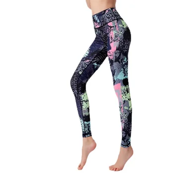 Imprimate Pantaloni De Yoga Pentru Femei Slim Talie Mare Dans Hip Yoga Haine De Înaltă Elastic Pantaloni Exercițiu.Fără Sudură Jambiere Gimnastica Colanti Femei