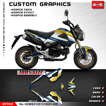 KUNGFU GRAFICĂ Autocolante Personalizate Motocicleta Decalcomanii Kit pentru Honda Grom MSX 125 2013 2014 2015 2016