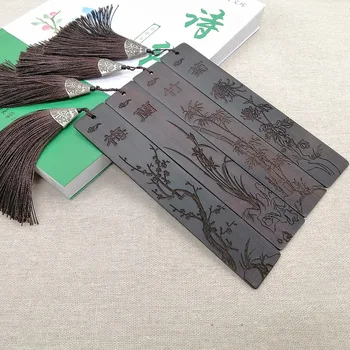 Lemn marcaj cadou creativ stil Chinezesc abanos marcaj DIY litere marcaj cartea accesorii de papetărie înfricoșător bookmark