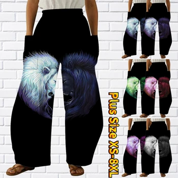 Mare waisted Sportiv Pantaloni Respirabil Respirabil Femei Nou Design de Imprimare Pantaloni de Yoga Buzunar Pantaloni de Vară de Moda Pantaloni Largi