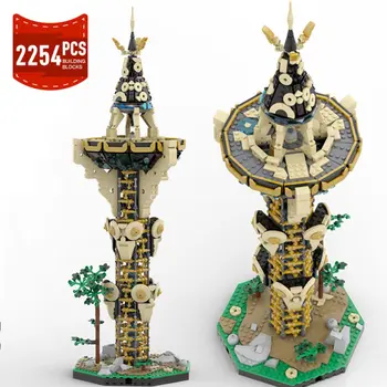 Moc Zeldaed Sheikah Turn de Casa Model Blocuri Set Joc de Arhitectură MOC-139323 129936 Asambla Cărămizi de Jucărie Cadouri