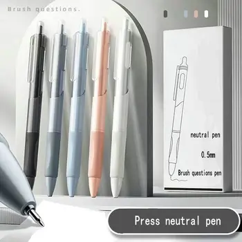 NOI 5PCS Simplu și moda de a scrie cu usurinta si gratie Rapid-uscat cerneala Apăsați neutru pen 0.5 mm Negru de carbon stilou