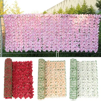 Noi Artificială Floare Frunze Gard De Intimitate Ecran Acasă În Aer Liber, Flori, Gard De Gradina Garduri Ecrane De Confidențialitate Parbrize