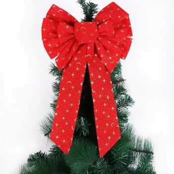 Noi Decorare Pom de Crăciun Consumabile Multi-dimensiune Comerț exterior Export Flannelettes se Presara Pulbere de Aur de Crăciun Arc de Vânzare