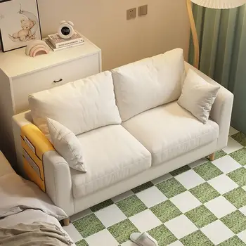 Nordic două persoane trei persoane mici living modern minimalist magazin de îmbrăcăminte flanel apartament mică unitate de tesatura canapea